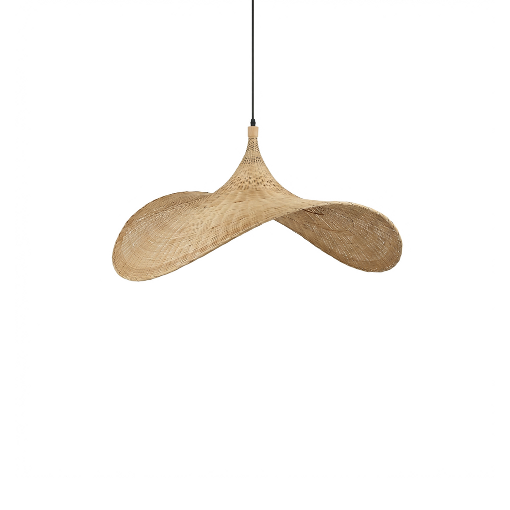 Nattia suspension bambou tressé, fond blanc