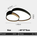 Cludio noir taille S : 40 x 37 cm, hauteur 9 cm, 32 W