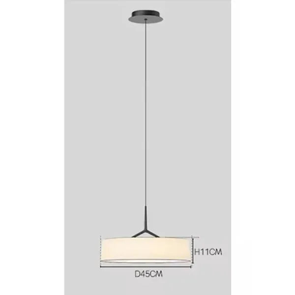 Sylvano suspendu noir : diamètre 45 cm, abat-jour 11 cm