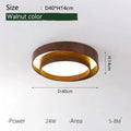 Cedral couleur noyer : diamètre 40 cm, hauteur 14 cm, 24 W