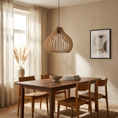 Albreza suspension en bois naturel, salon