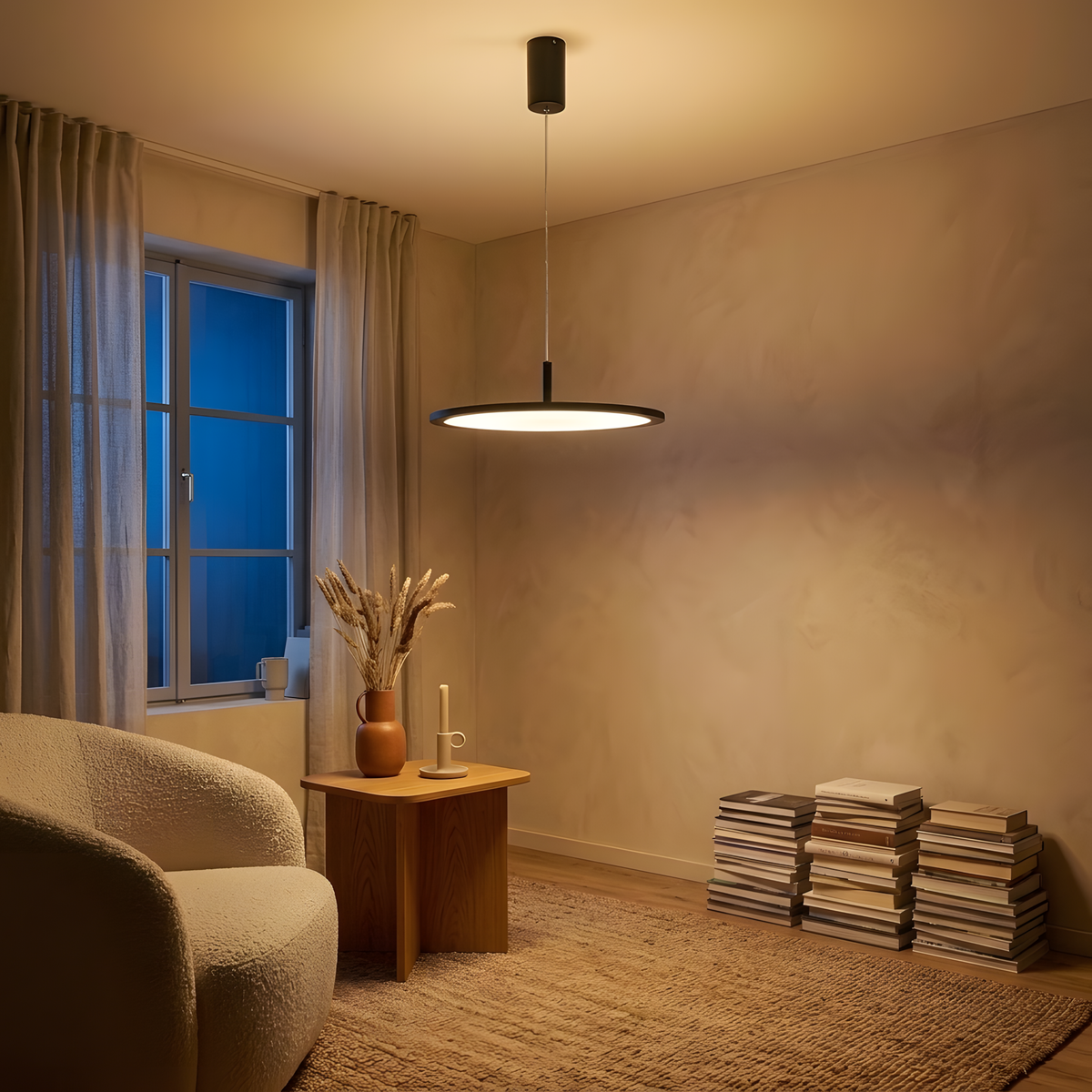 Araneva suspension anneau LED, salon