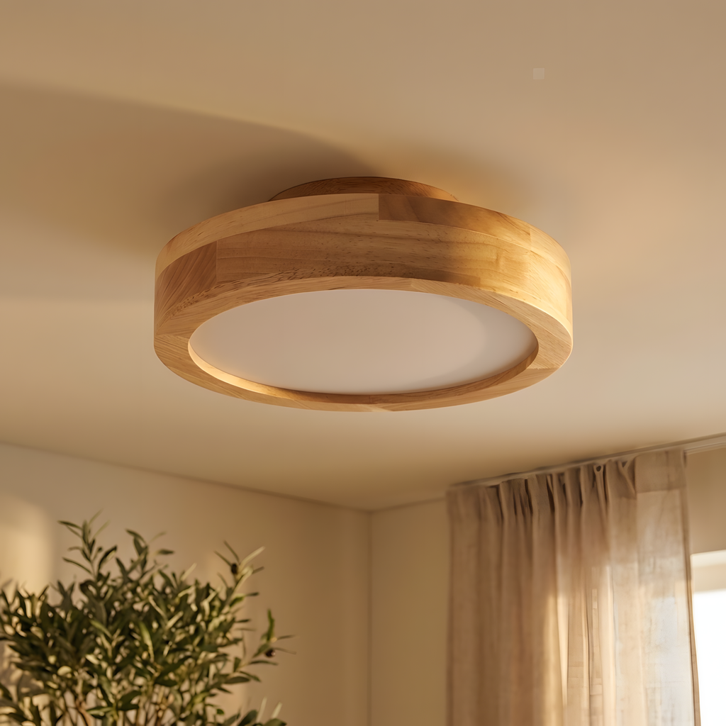 Arboria plafonnier bois, ambiance entrée