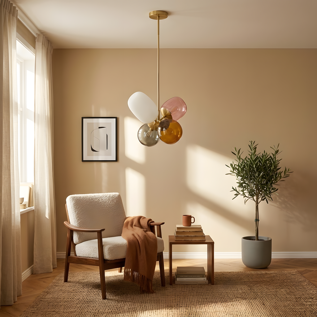 Argentea suspension aérienne multicolore, lumière du soir