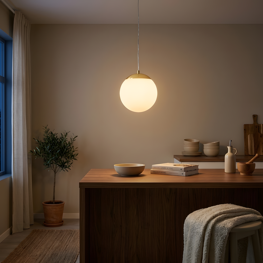 Astrenia suspension globe opalin, comptoir