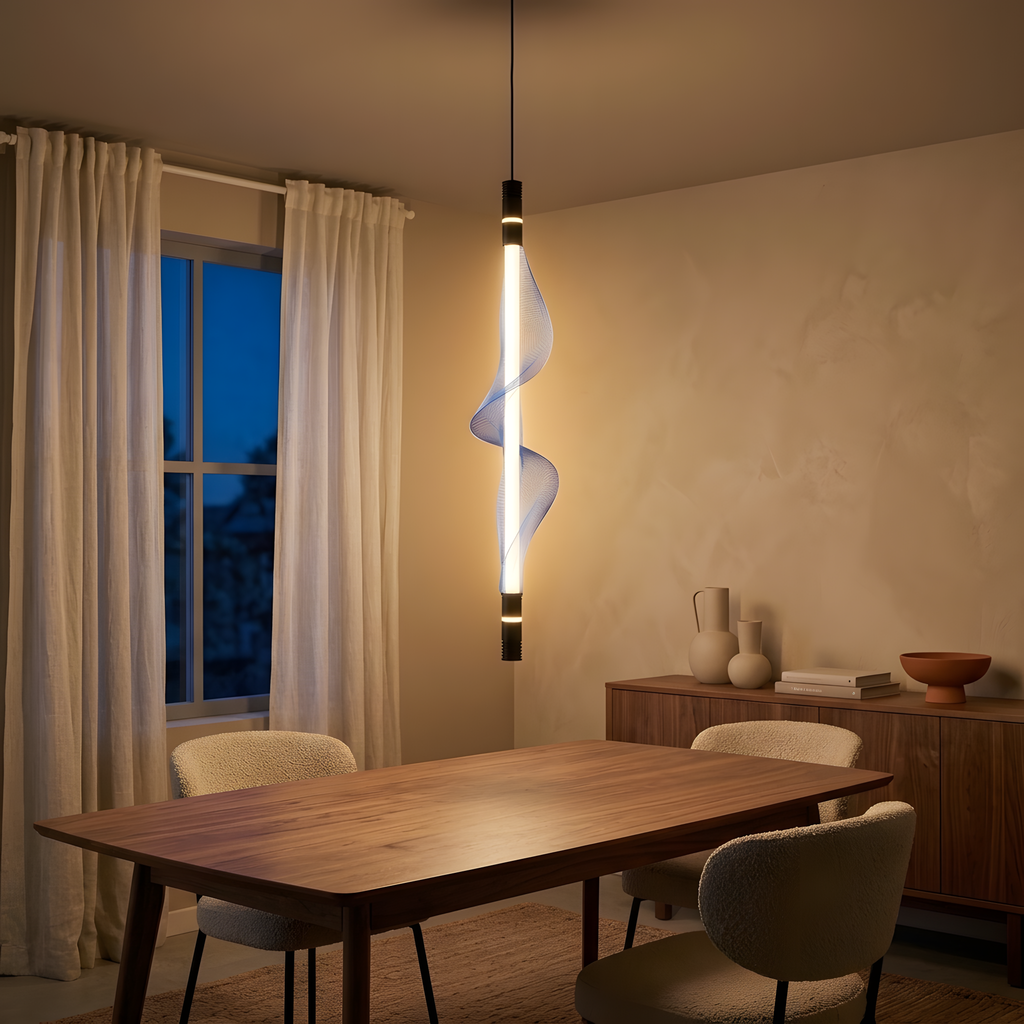 Aurenza suspension linéaire LED, salon
