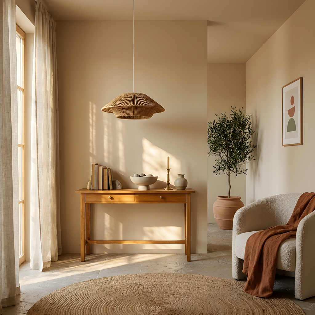 Auvella suspension métal tressé, lumière du soir
