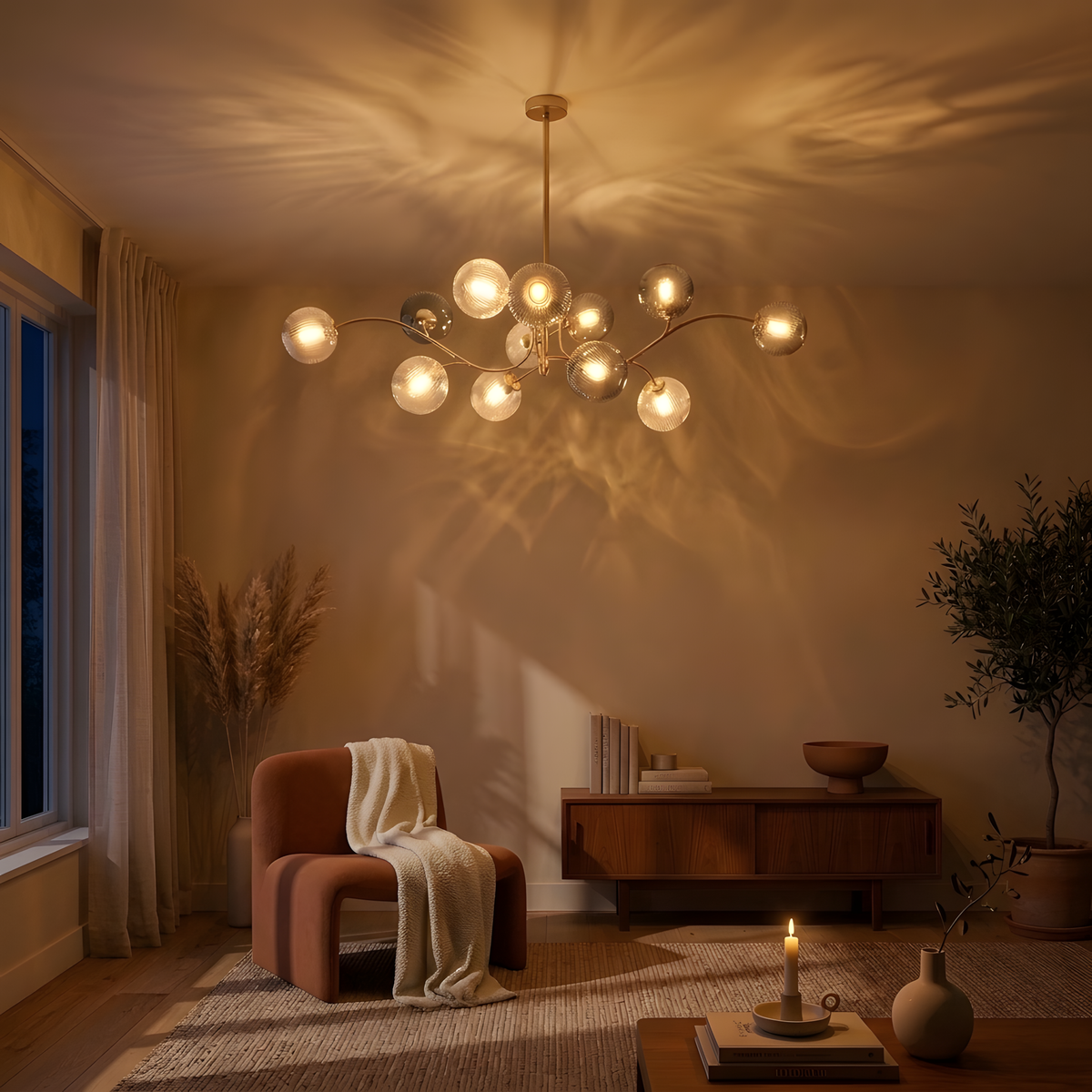 Axelle plafonnier, ambiance salon