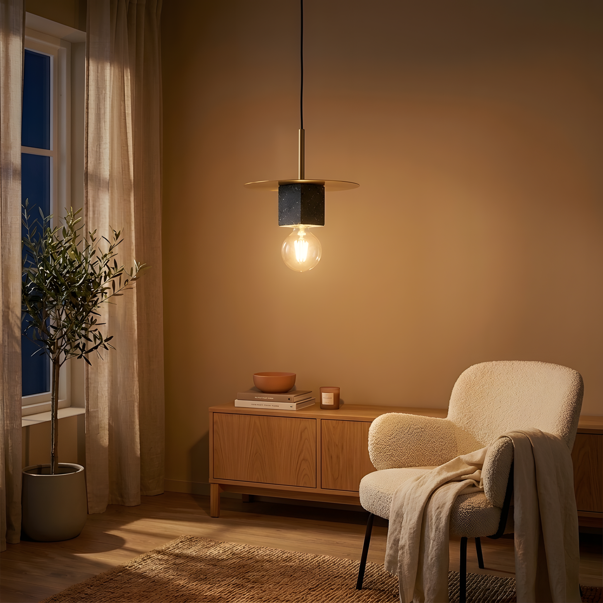 Bloomea suspension nordique LED, chambre