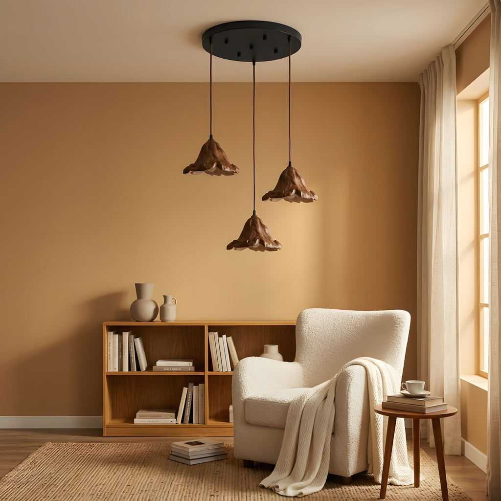 Brelina suspension résine lotus, lumière du soir