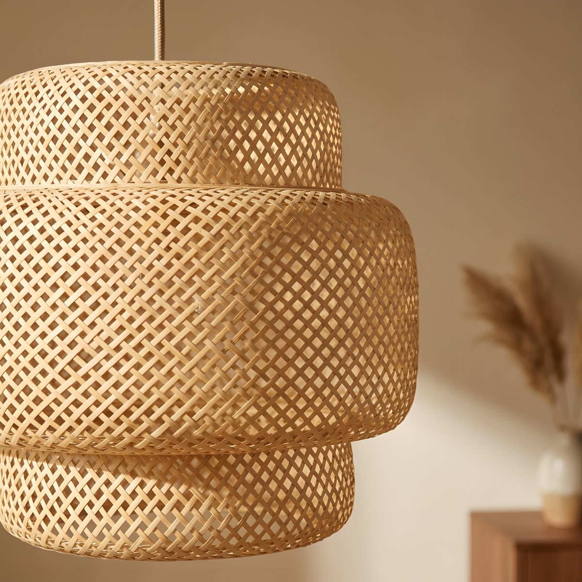 Brisela suspension bambou, coin repas