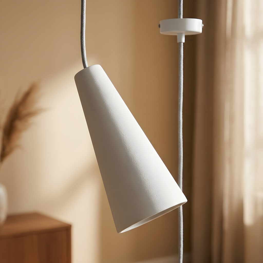Brissena suspension céramique blanche, salle à manger