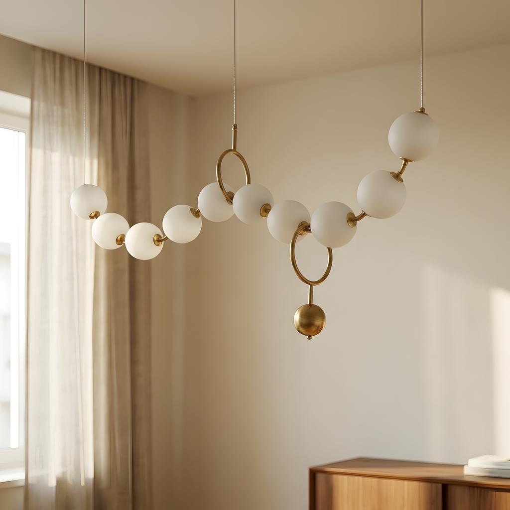 Bronzella suspension linéaire LED, salon