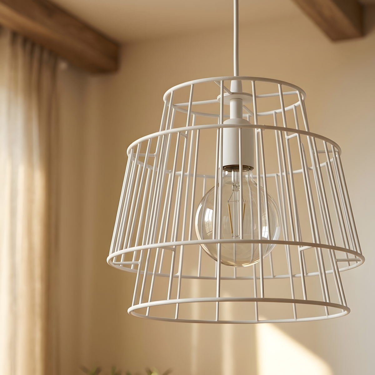 Calvestra suspension cage blanche, salle à manger