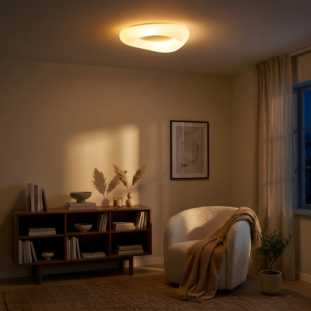 Celoria plafonnier acrylique, ambiance chambre