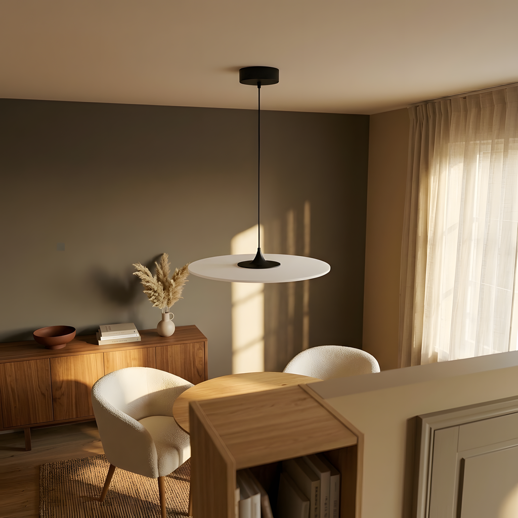 Cendria suspension disque, salon contemporain