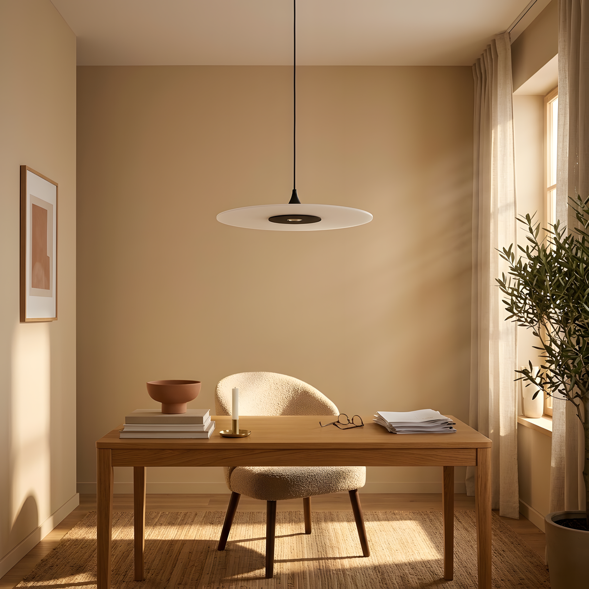 Cendria suspension disque, lumière du soir