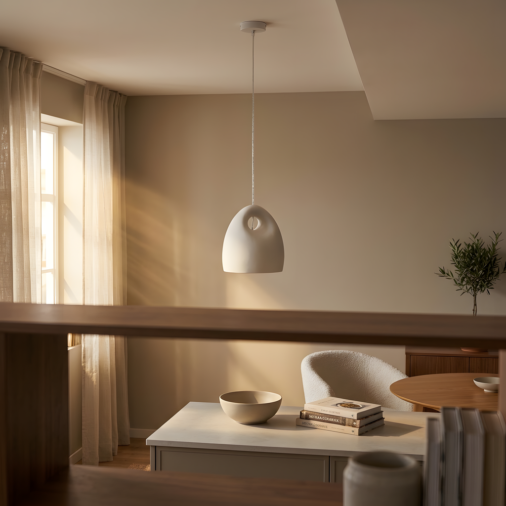 Ceruvia suspension céramique blanche, coin repas