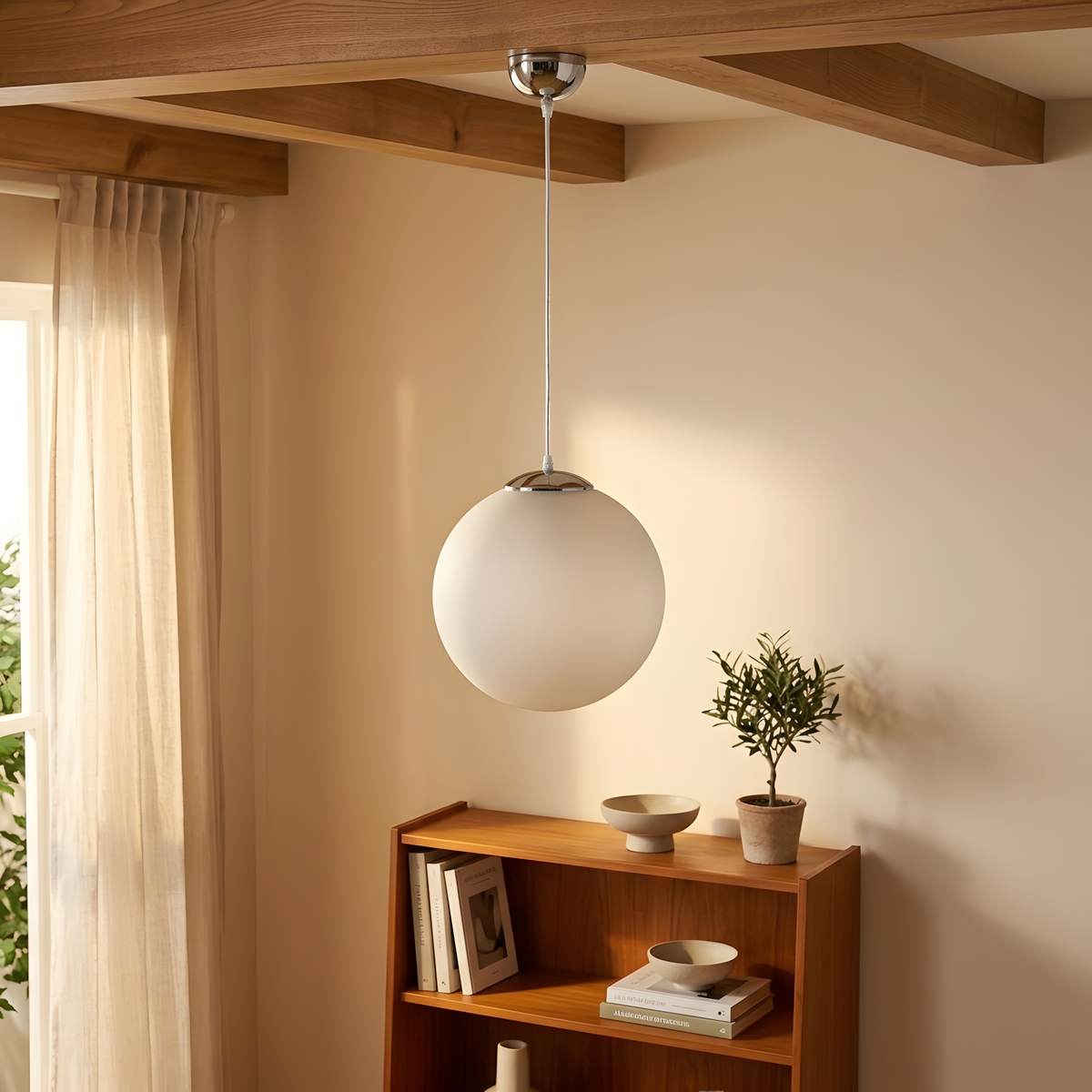 Cylindra suspension globe en verre, chambre