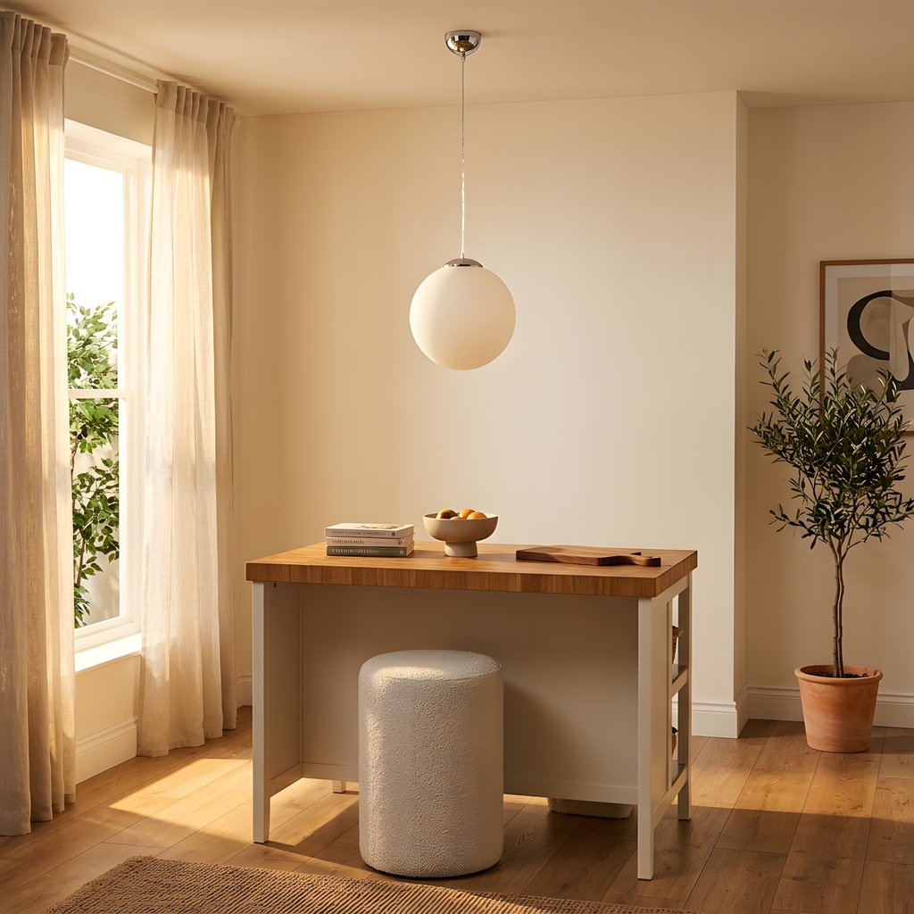 Cylindra suspension globe en verre, salle à manger