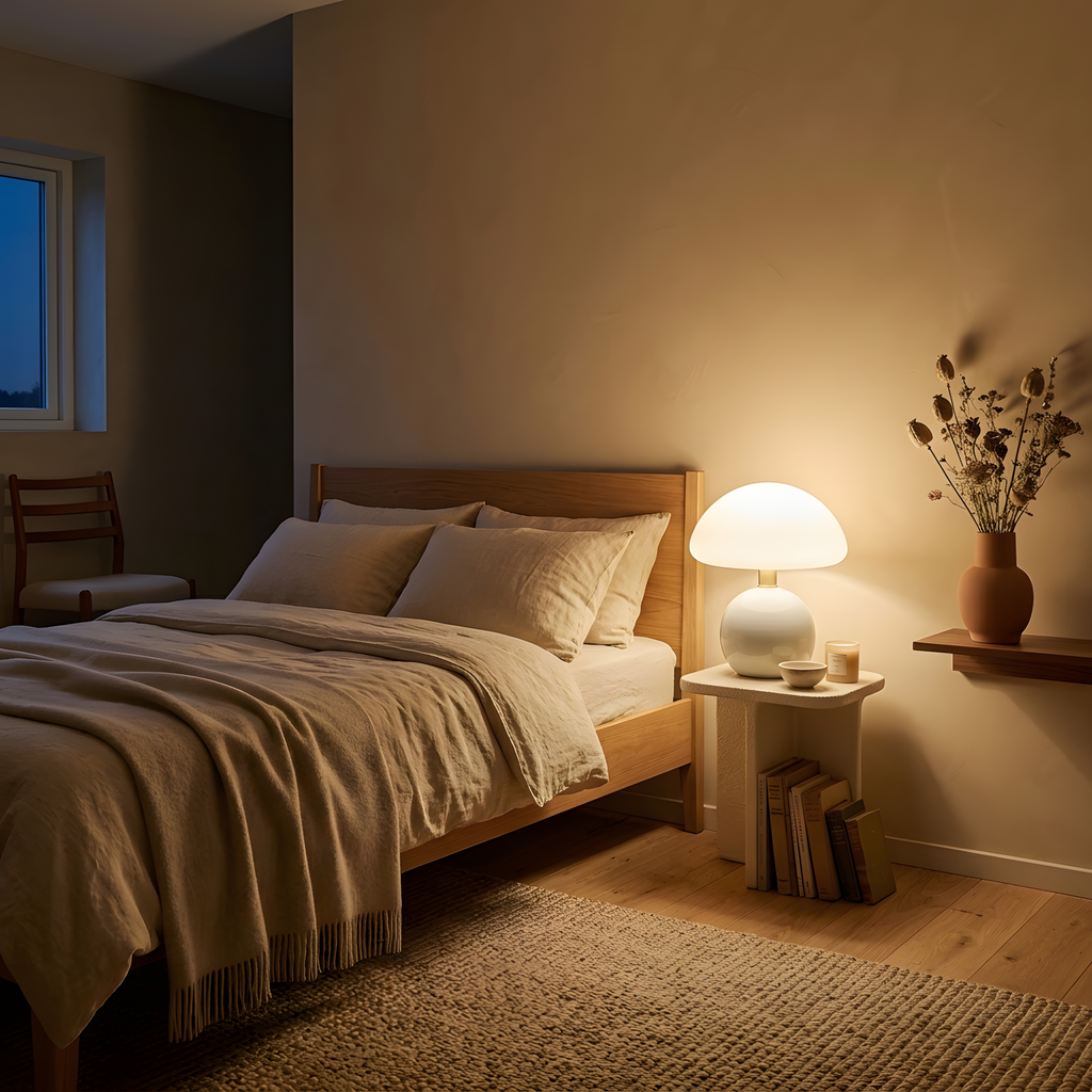 Delaesa lampe à poser ambiance du soir