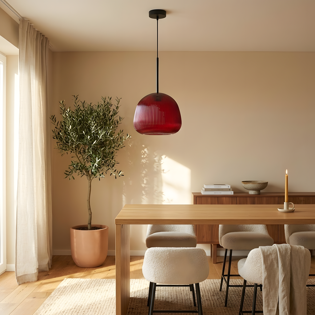 Dravena suspension verre coloré, lumière du soir