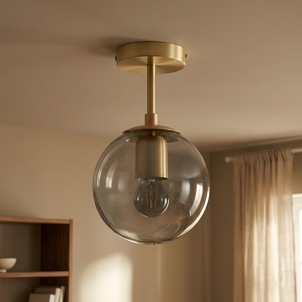 Elegia plafonnier boule, ambiance couloir
