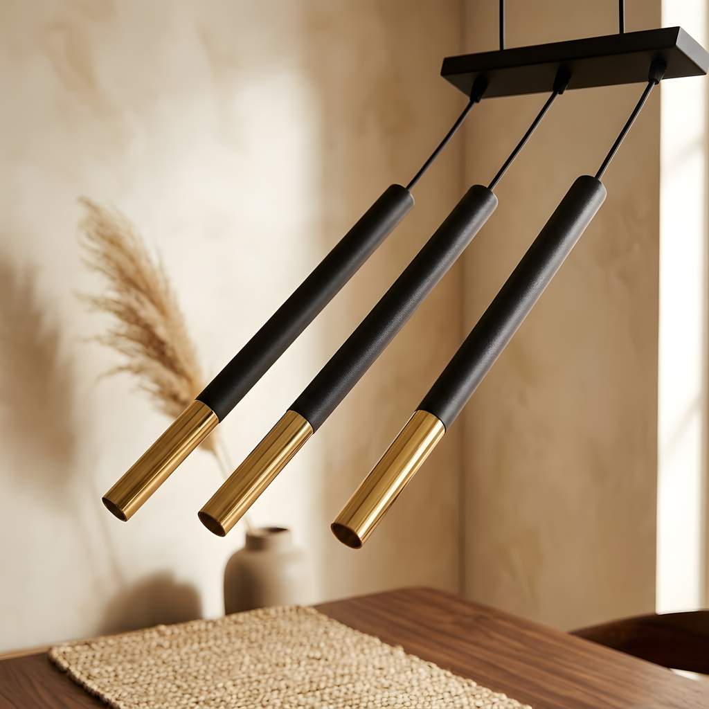 Elyvana suspension noir et or, salon