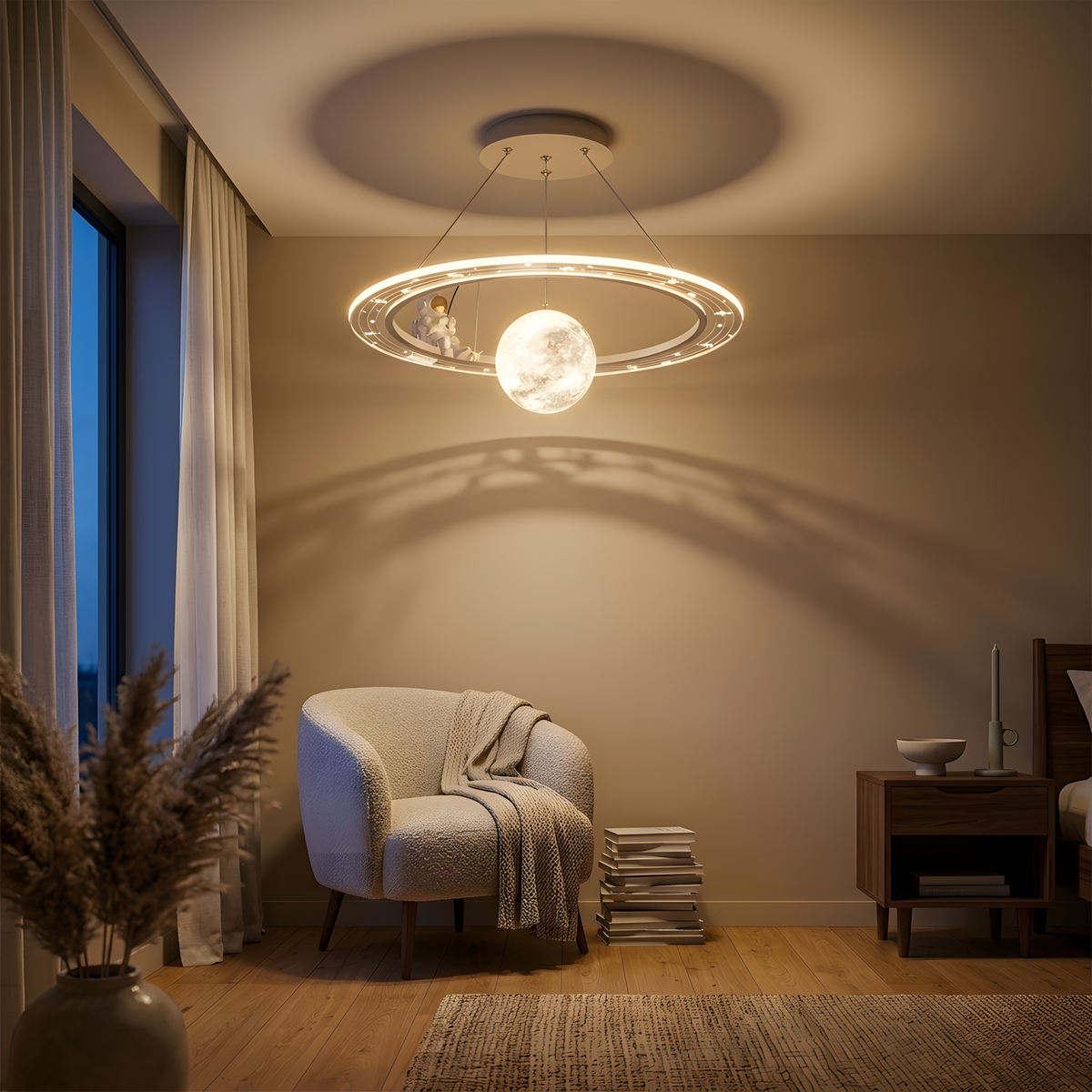 Galaxa plafonnier enfant, ambiance chambre