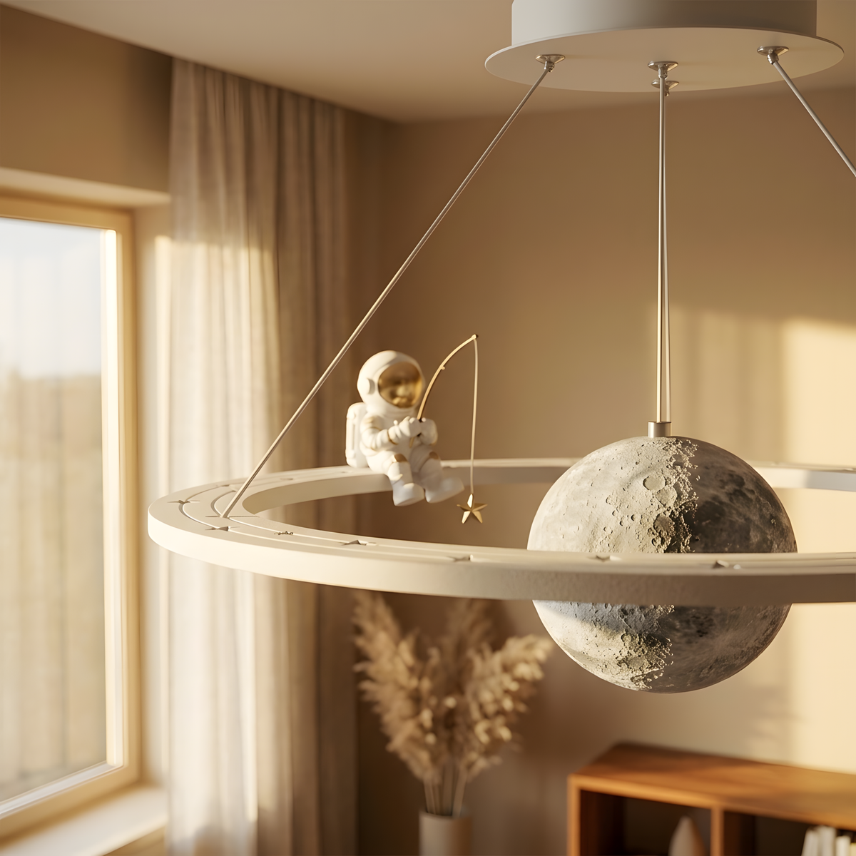 Galaxa plafonnier enfant, ambiance salle de jeux