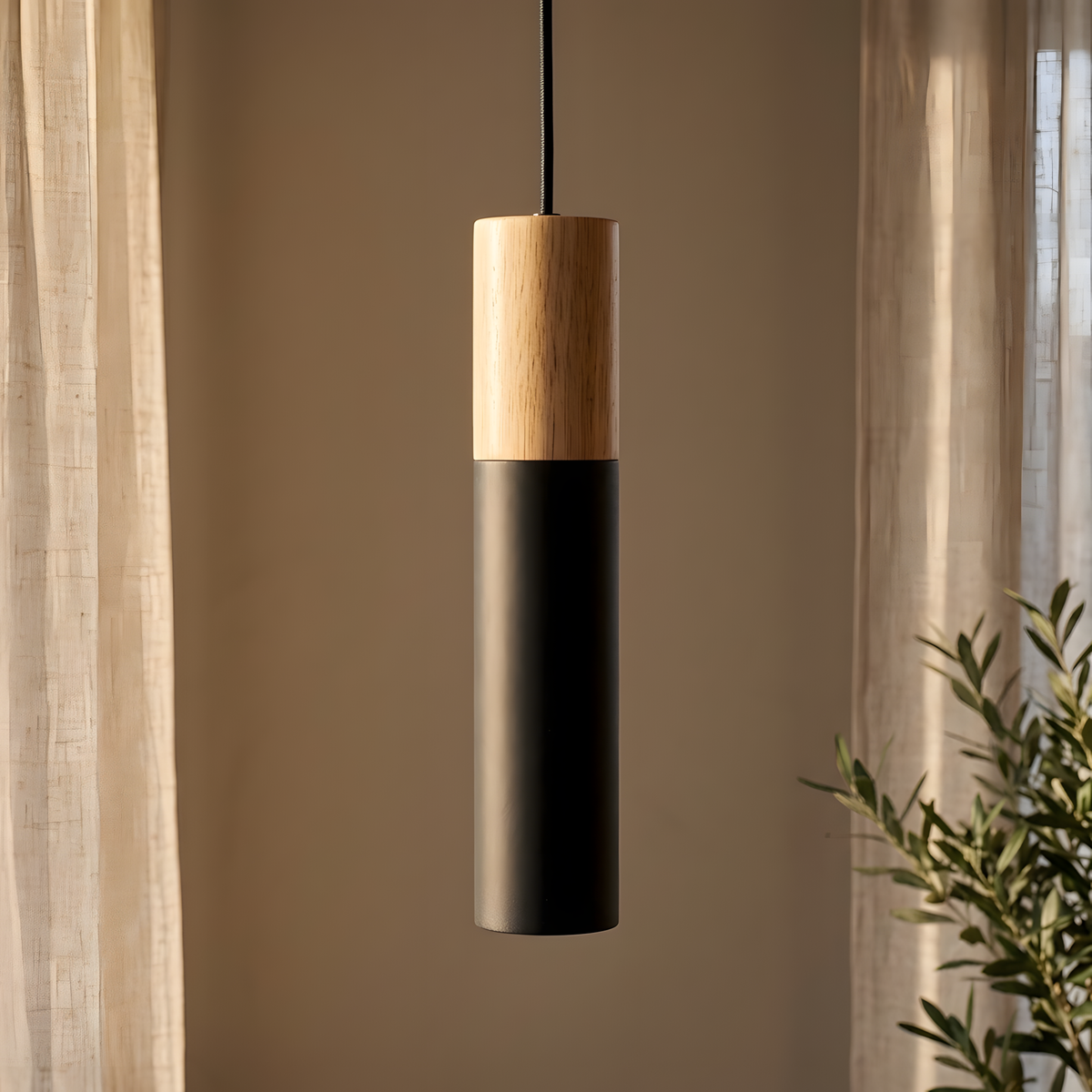 Kestria suspension noire et bois, bureau