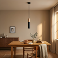 Kestria suspension noire et bois, salle à manger