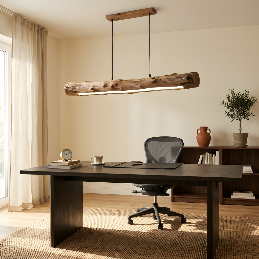 Kordia suspension bois, lumière du soir