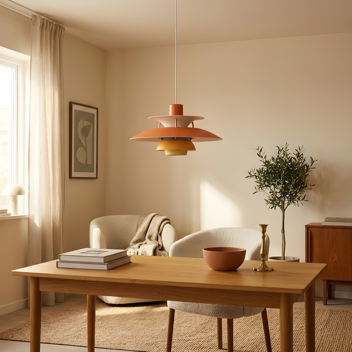 Larvina suspension nordique, lumière du soir