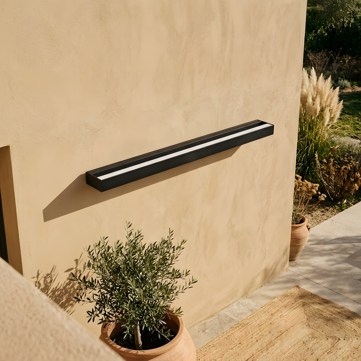 Lorria applique extérieure terrasse au crépuscule