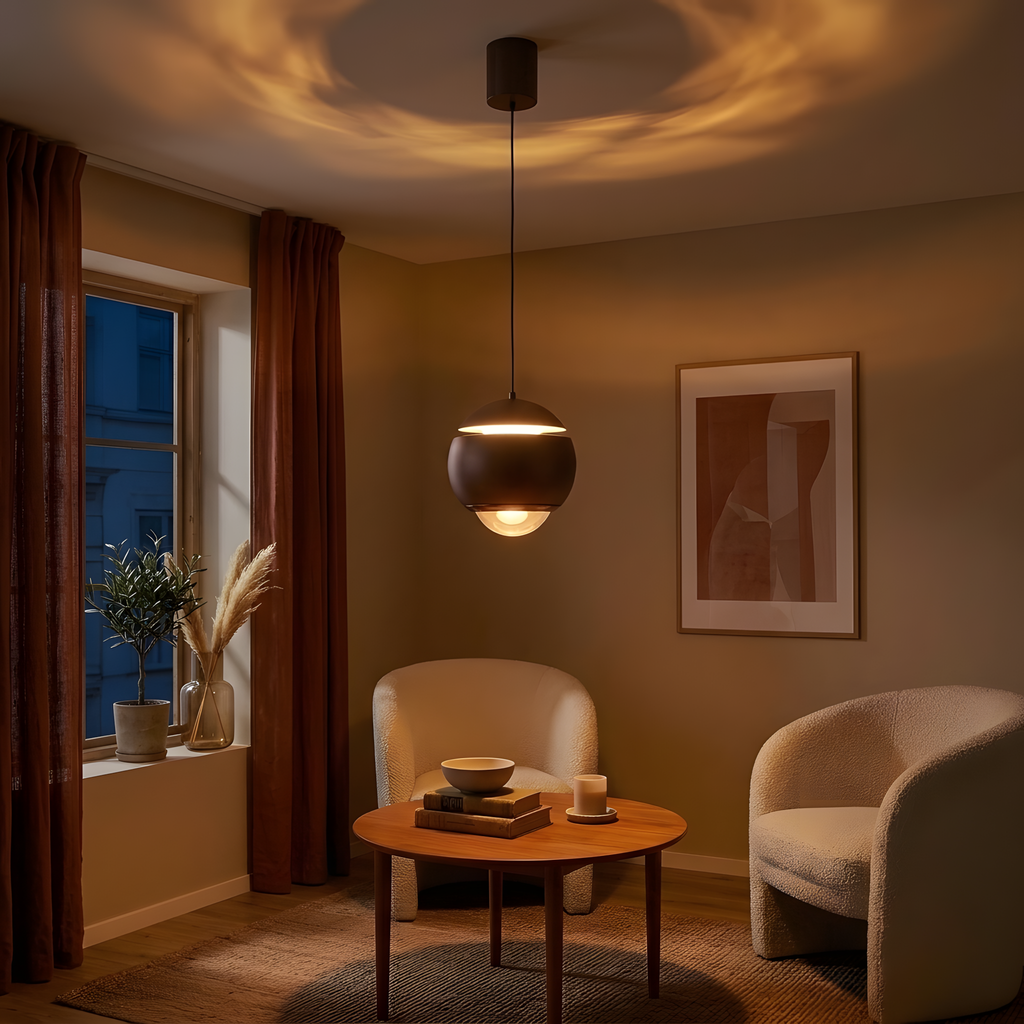 Luminexa suspension sphère chromée, cuisine