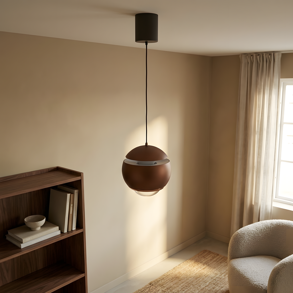 Luminexa suspension sphère chromée, chambre