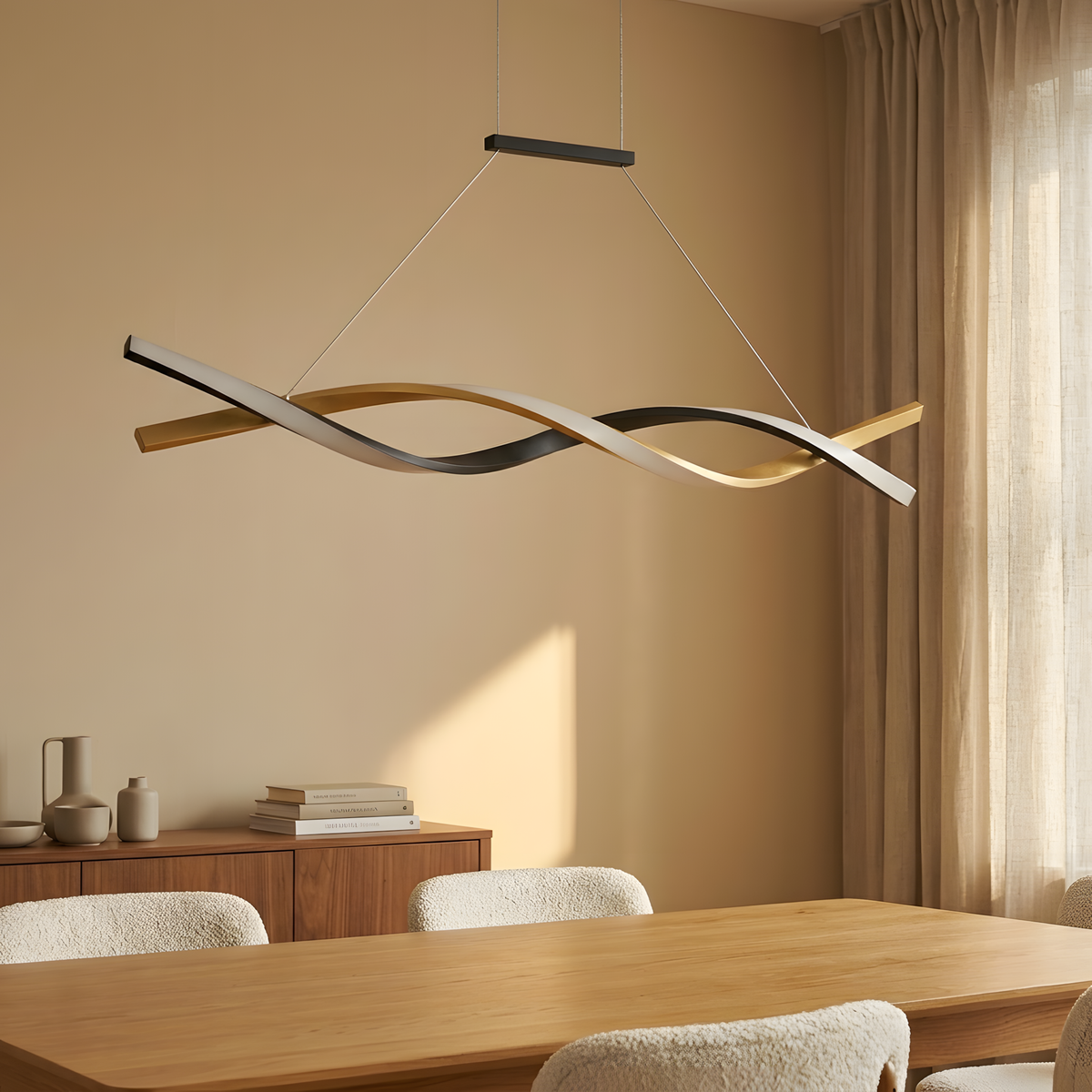 Lumira suspension linéaire, allumée