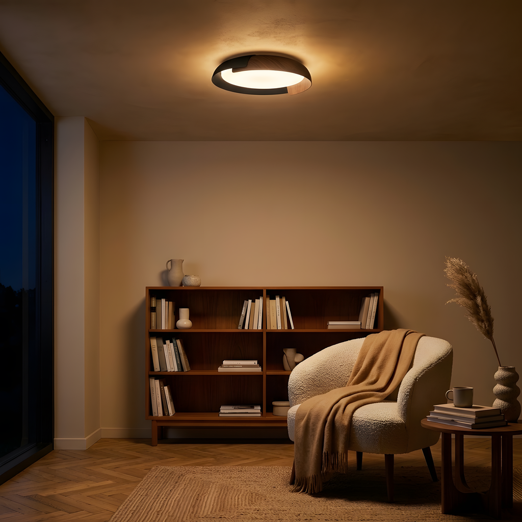 Lysane plafonnier réglable, ambiance salon