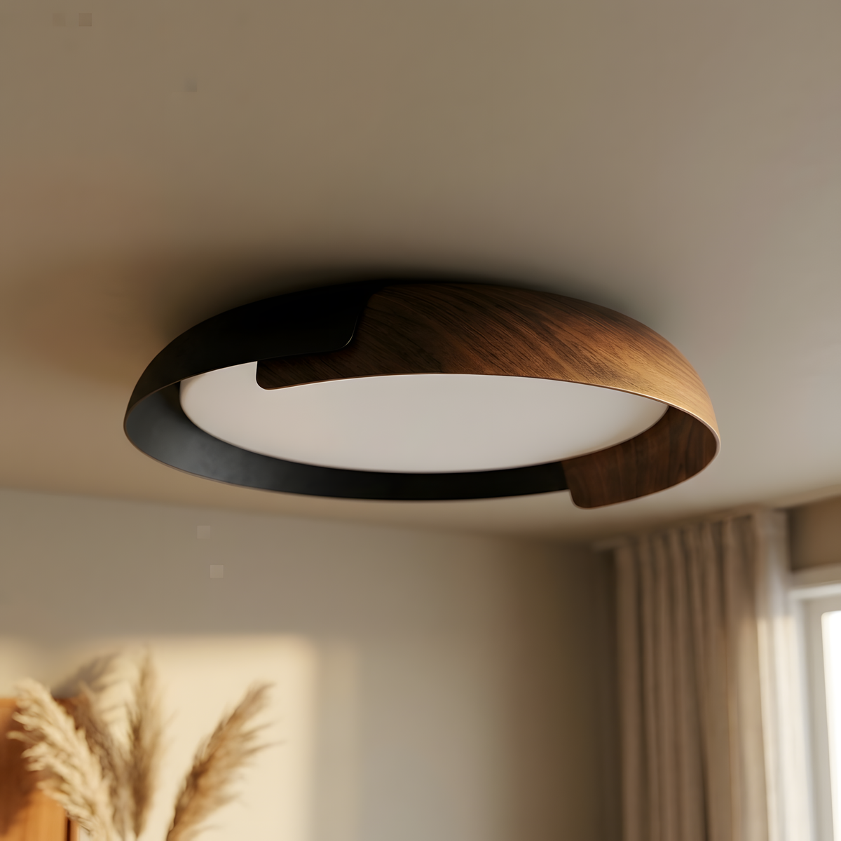 Lysane plafonnier réglable, ambiance chambre