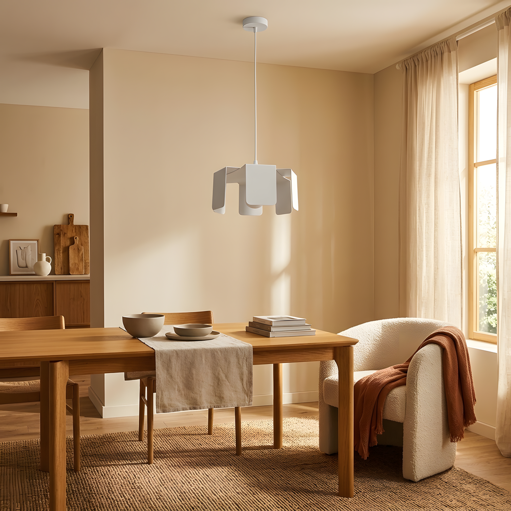 Marvenna suspension acier blanc, cuisine