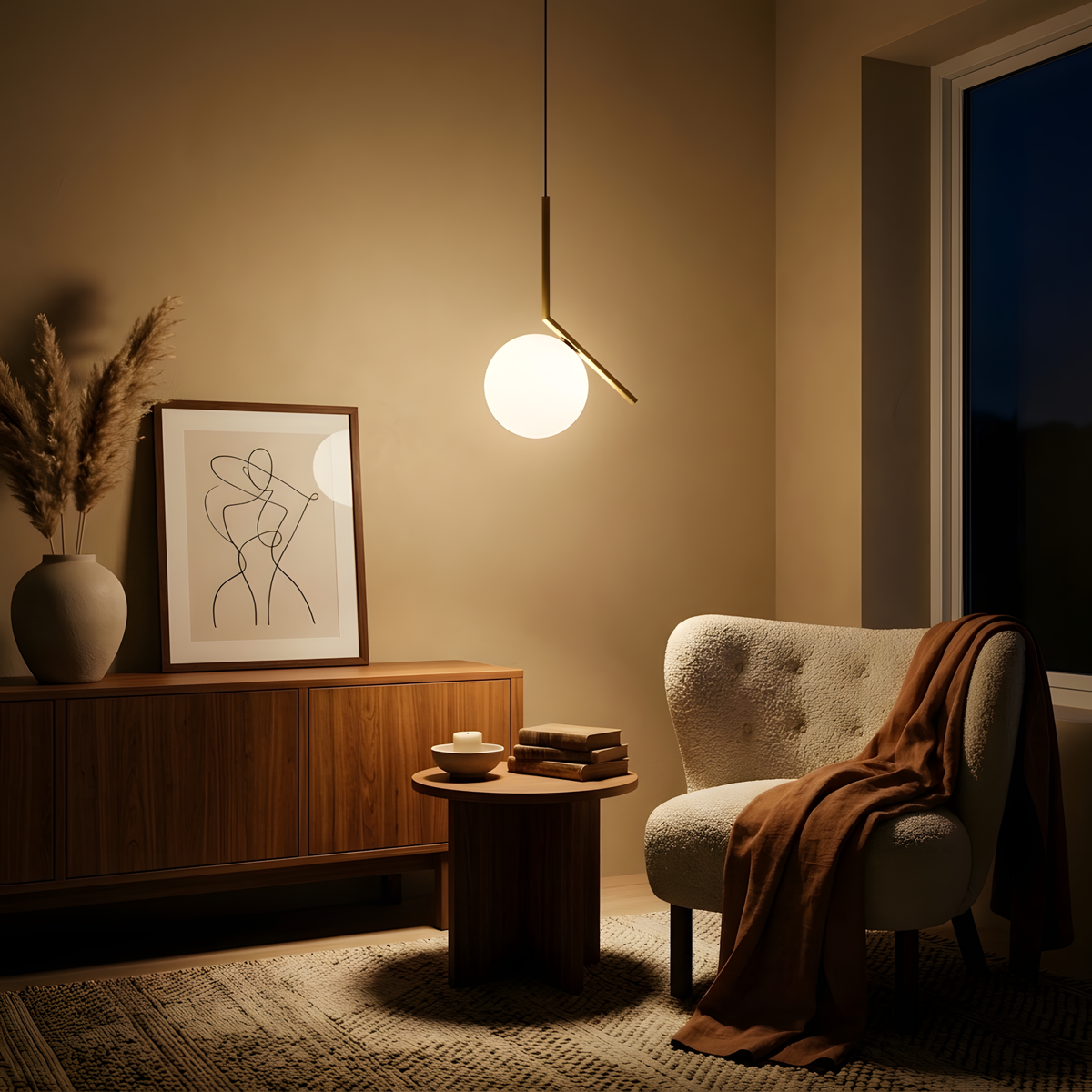 Melorine suspension Art déco chromée, chambre