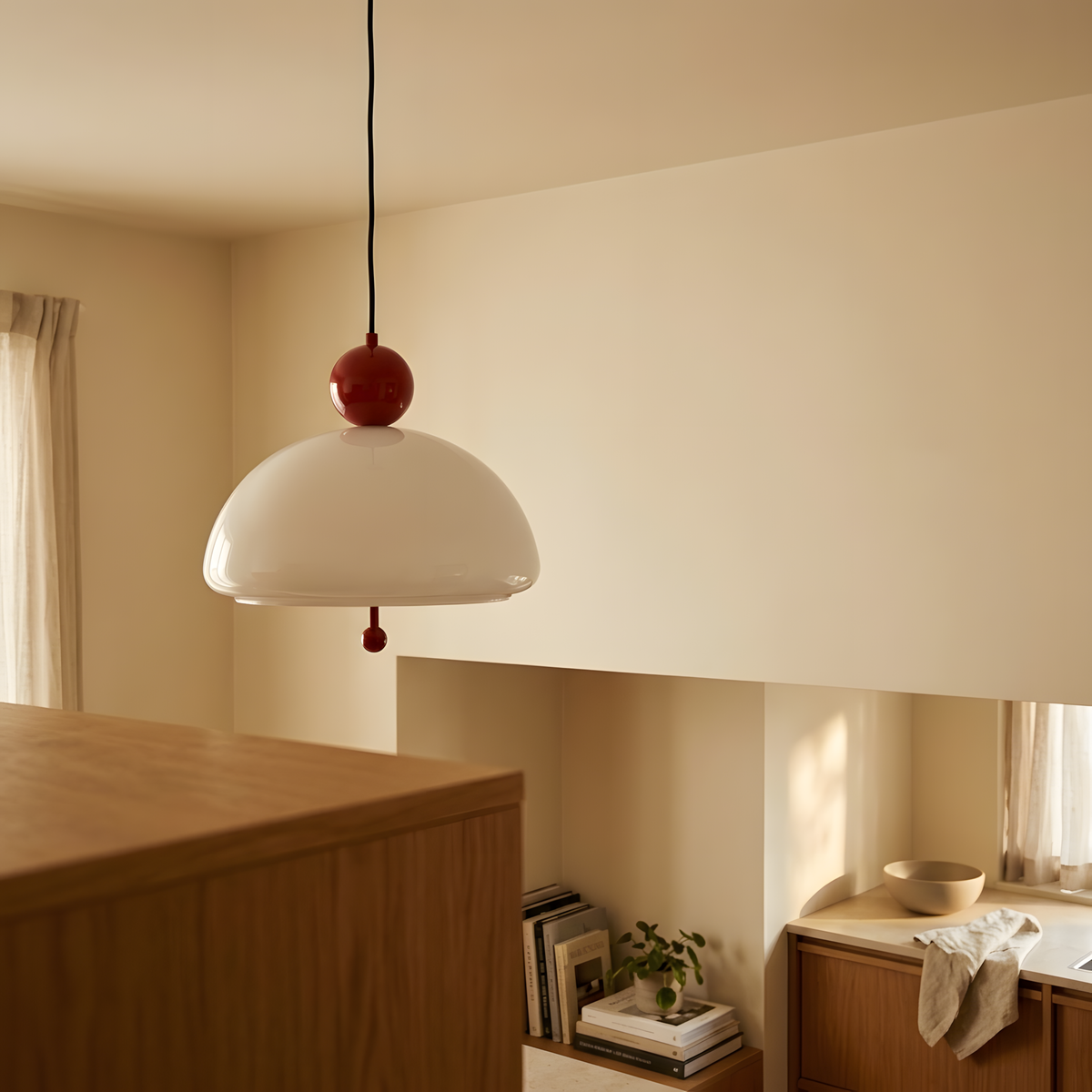 Miraldi suspension verre crémeux, salon