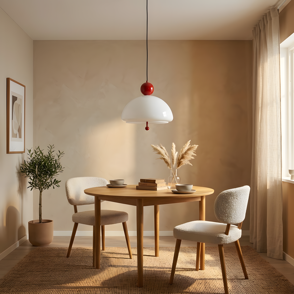 Miraldi suspension verre crémeux, chambre