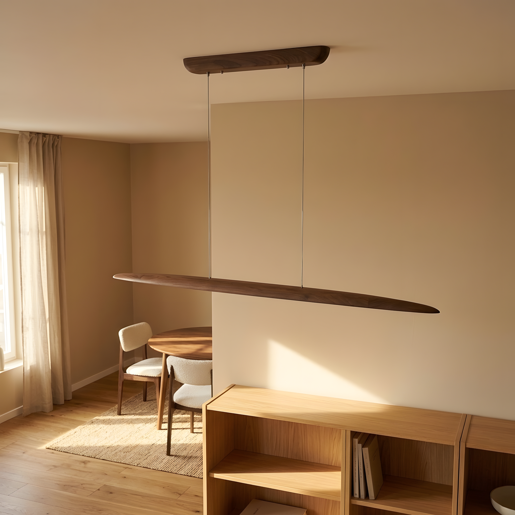 Miralta suspension linéaire bois, longue table