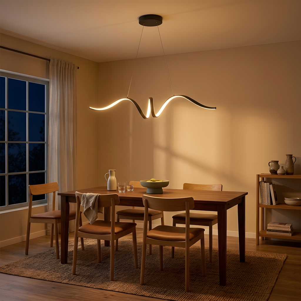 Mirava suspension ondulée LED, cuisine