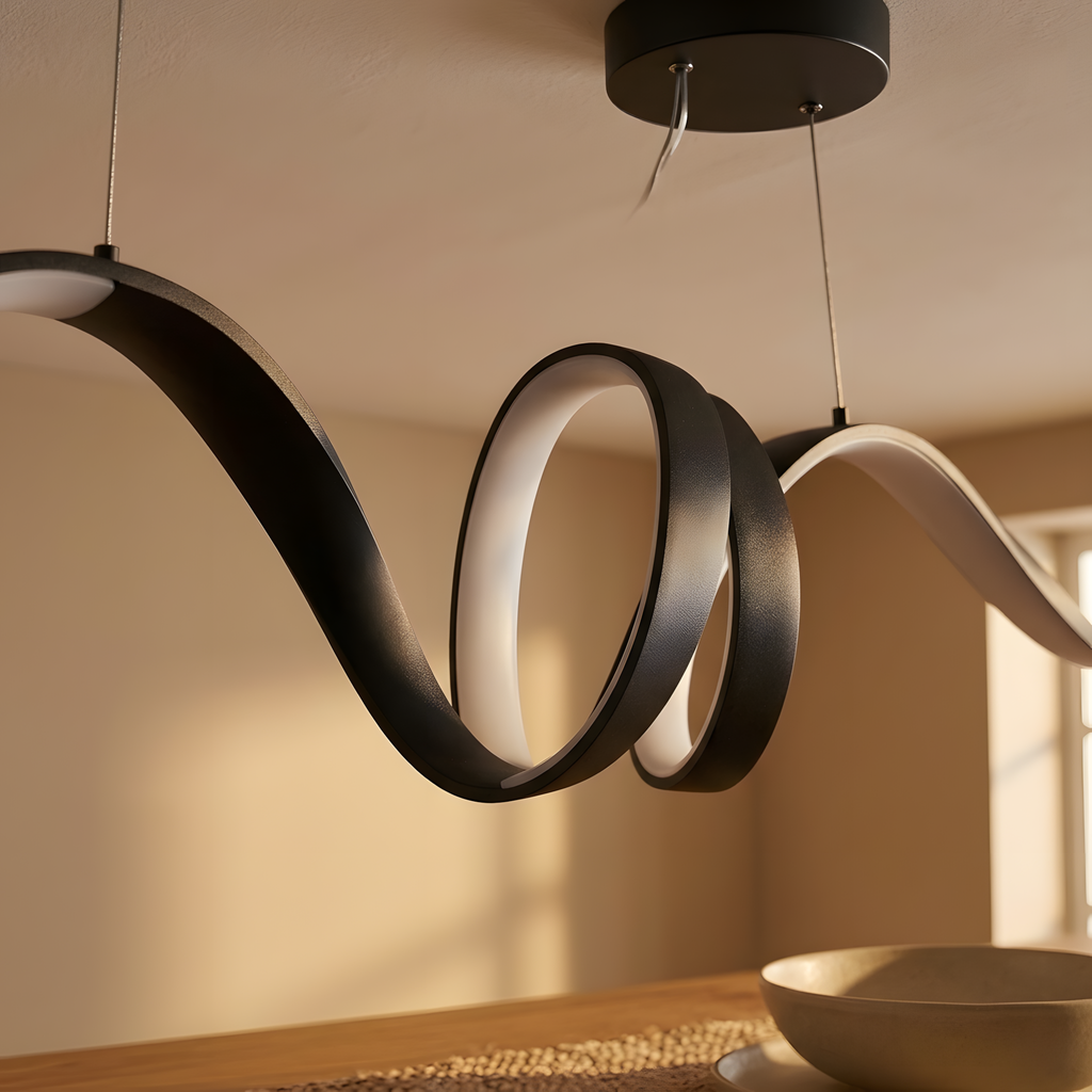 Mirava suspension ondulée LED, salon