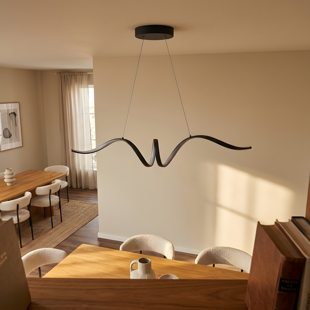 Mirava suspension ondulée LED, bureau
