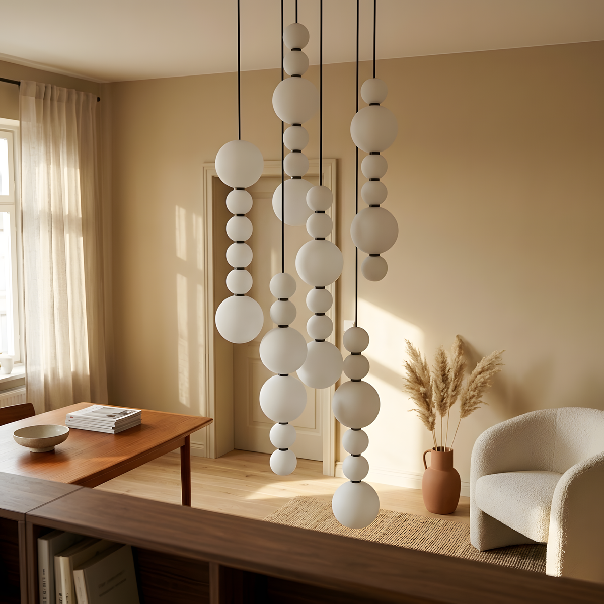 Monastia suspension colonnes fer, salon