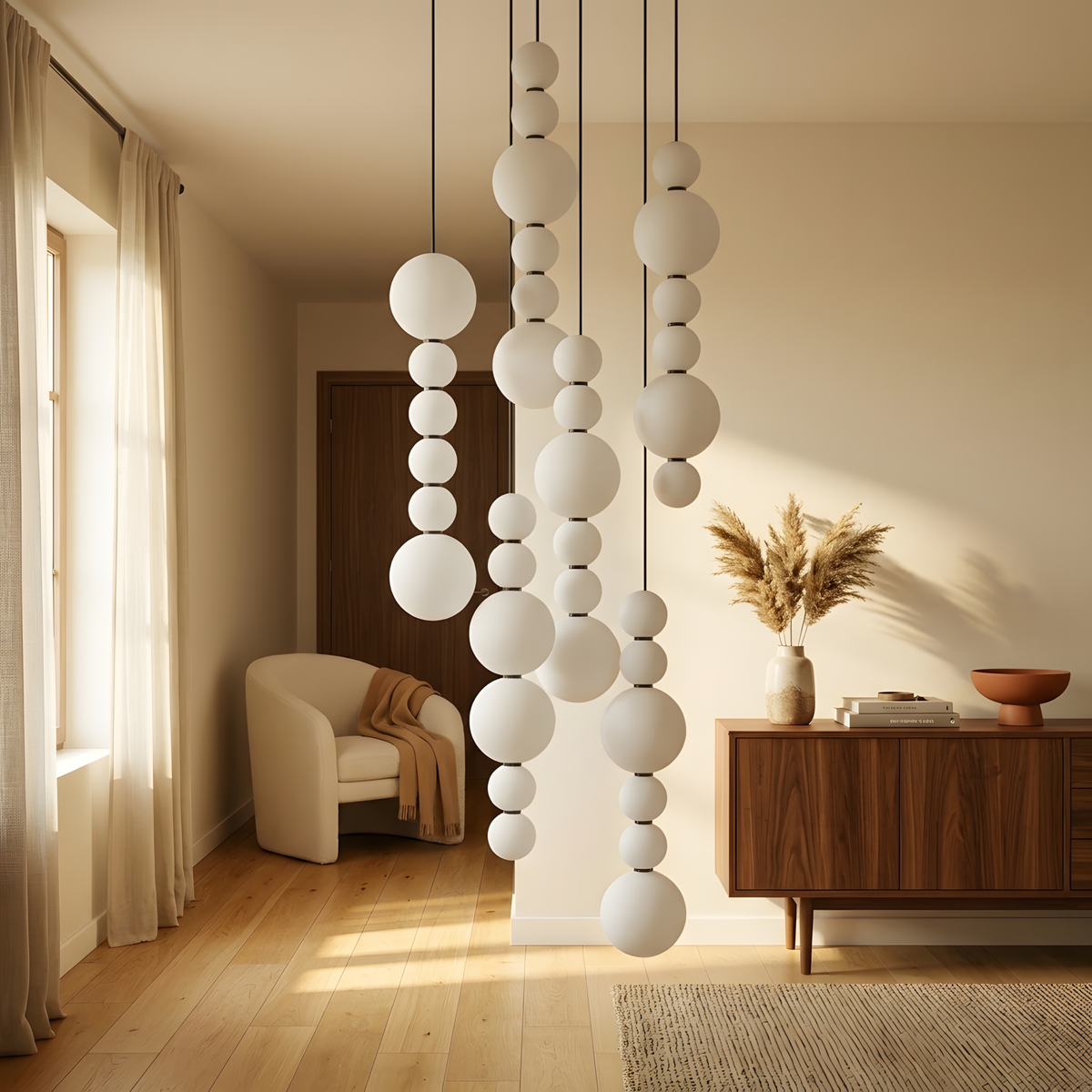 Monastia suspension colonnes fer, lumière du soir